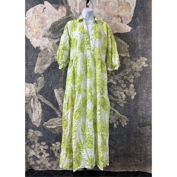 New Anthropologie The Carolita Printed Tiered Shirt Dress sz small - Picture 4 of 9